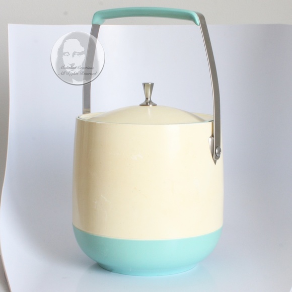 Mid Century Modern Ice Bucket Barware MCM Space Age Vintage 70s Home Decor - Picture 5 of 10